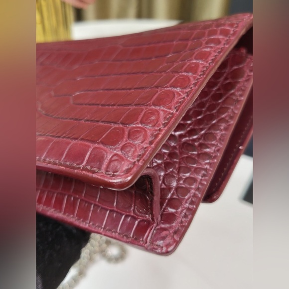 🩷SOLD🩷 YSL CROC LEATHER SUNSET MINI - Picture 13 of 16